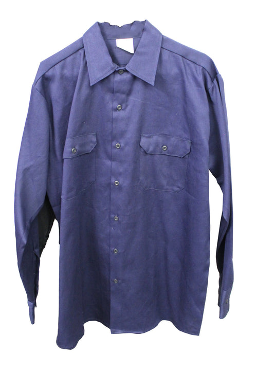 Solar 1 Clothing Industiral Fire Resistant Long Sleeve Work Shirt Navy Large