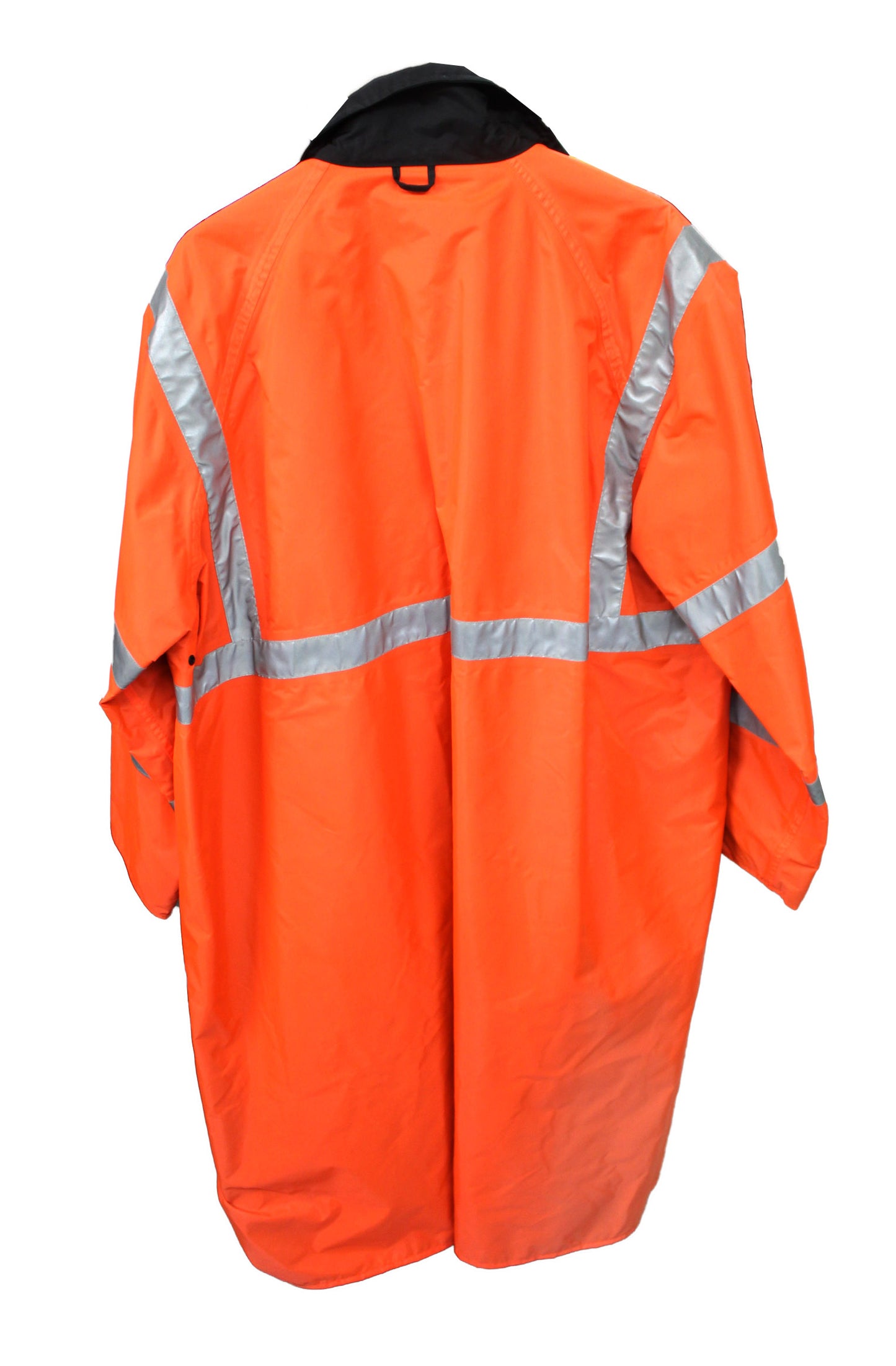 Solar 1 Clothing Knee Length Police Raincoat Reversible RR03 Orange/Black XL