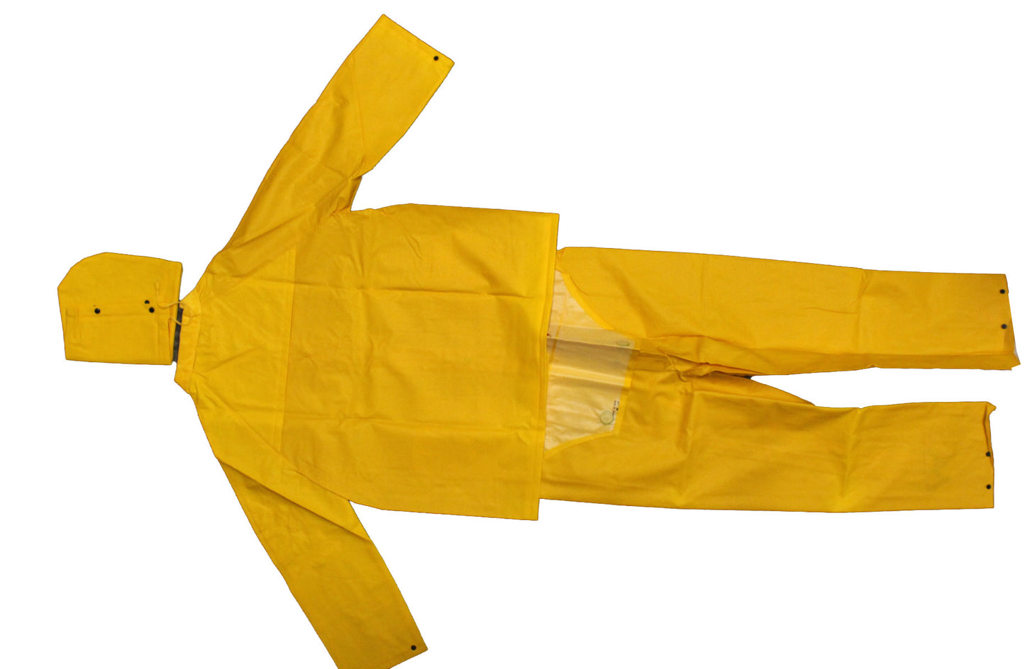 Solar 1 Clothing Rain Gear 3 Piece Set Yellow Jacket/Pants/Hood Medium