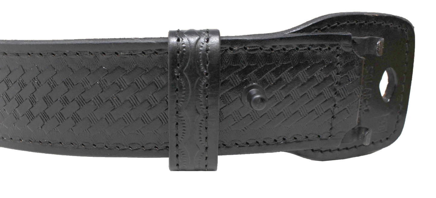 Solar 1 Duty Gear Leather Gun Belt Black
