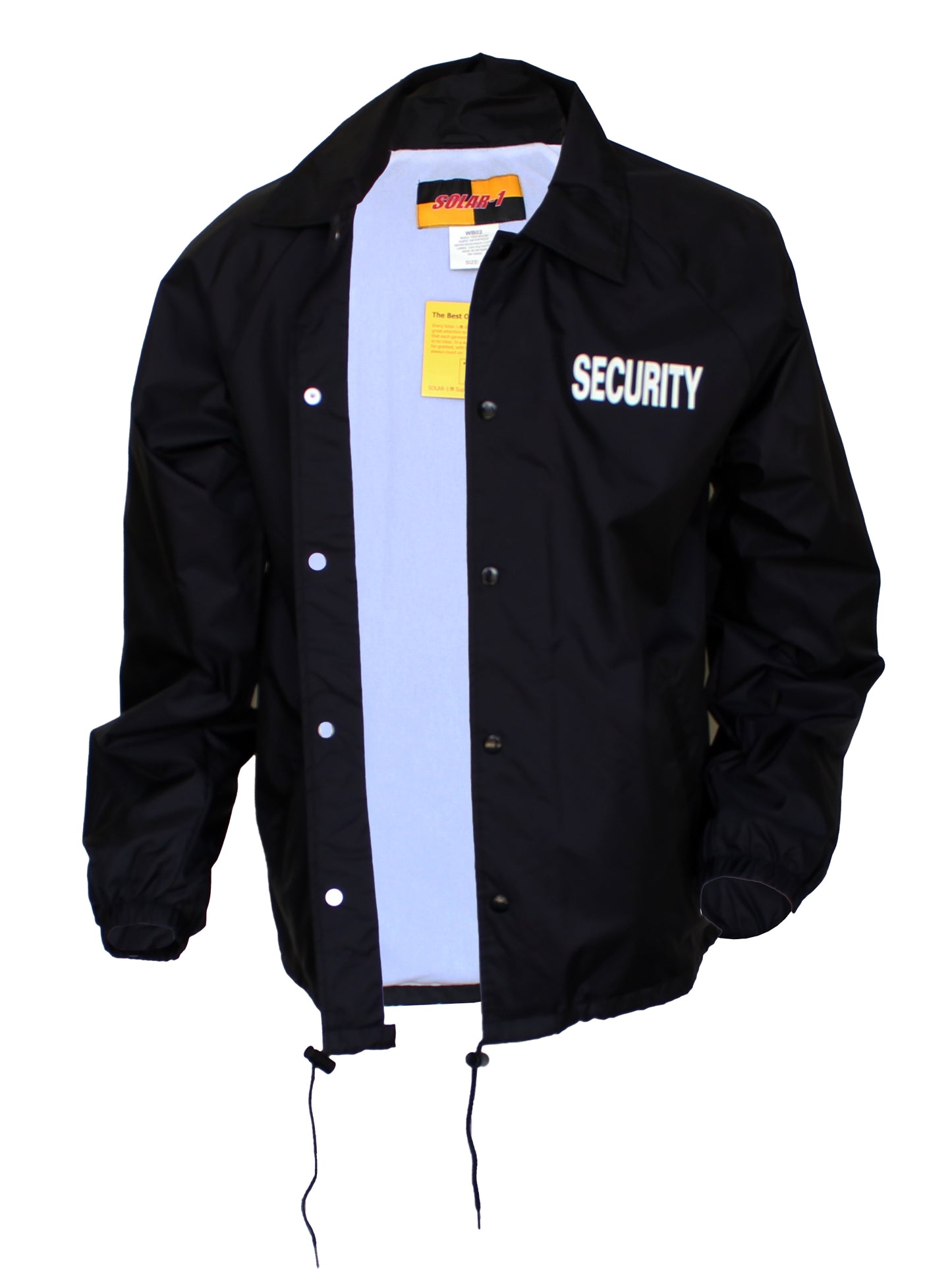 Solar 1 Clothing Coaches Windbreaker with Screen Printing Security WB02