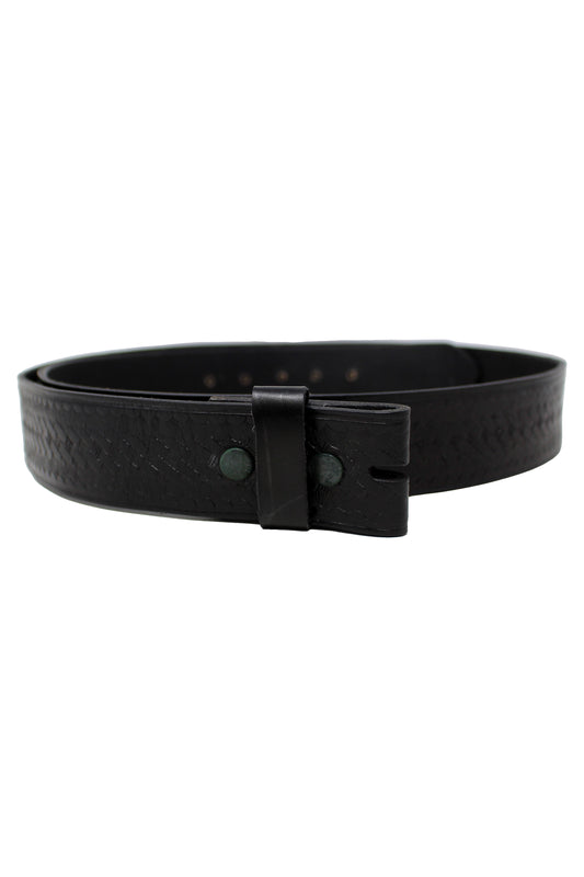 Solar 1 Duty Gear 52 Inch Waist Basketweave Leather Garrison Belt (Black)